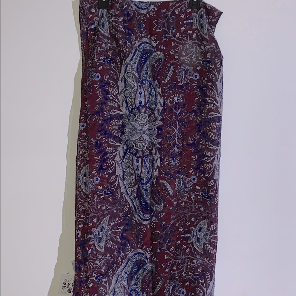 Burgundy Paisley Scarf